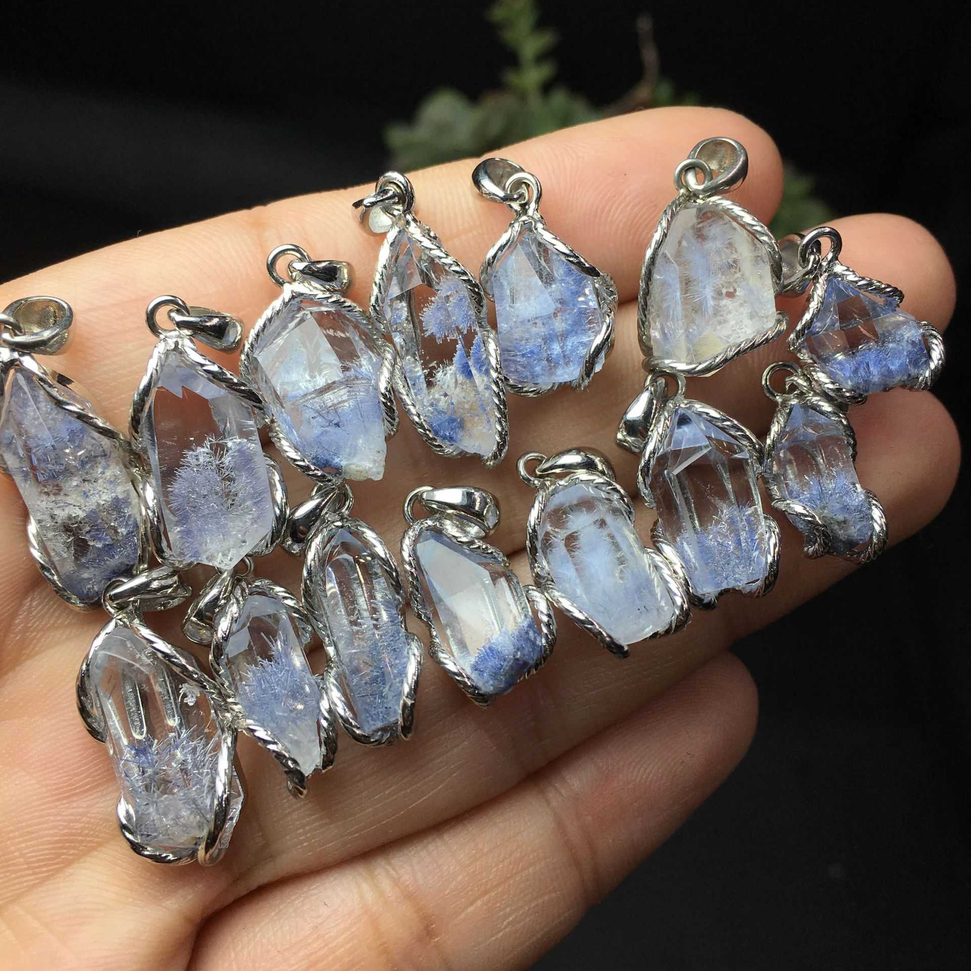 Irregular Dumortierite Pendant S925 Silver