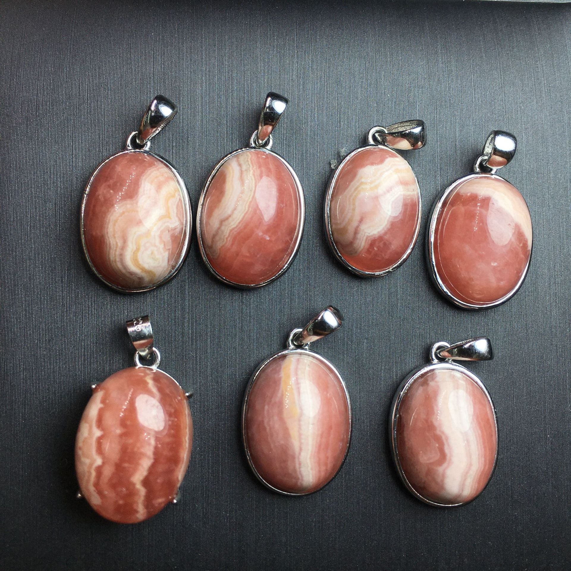 Rhodochrosite Oval Pendant