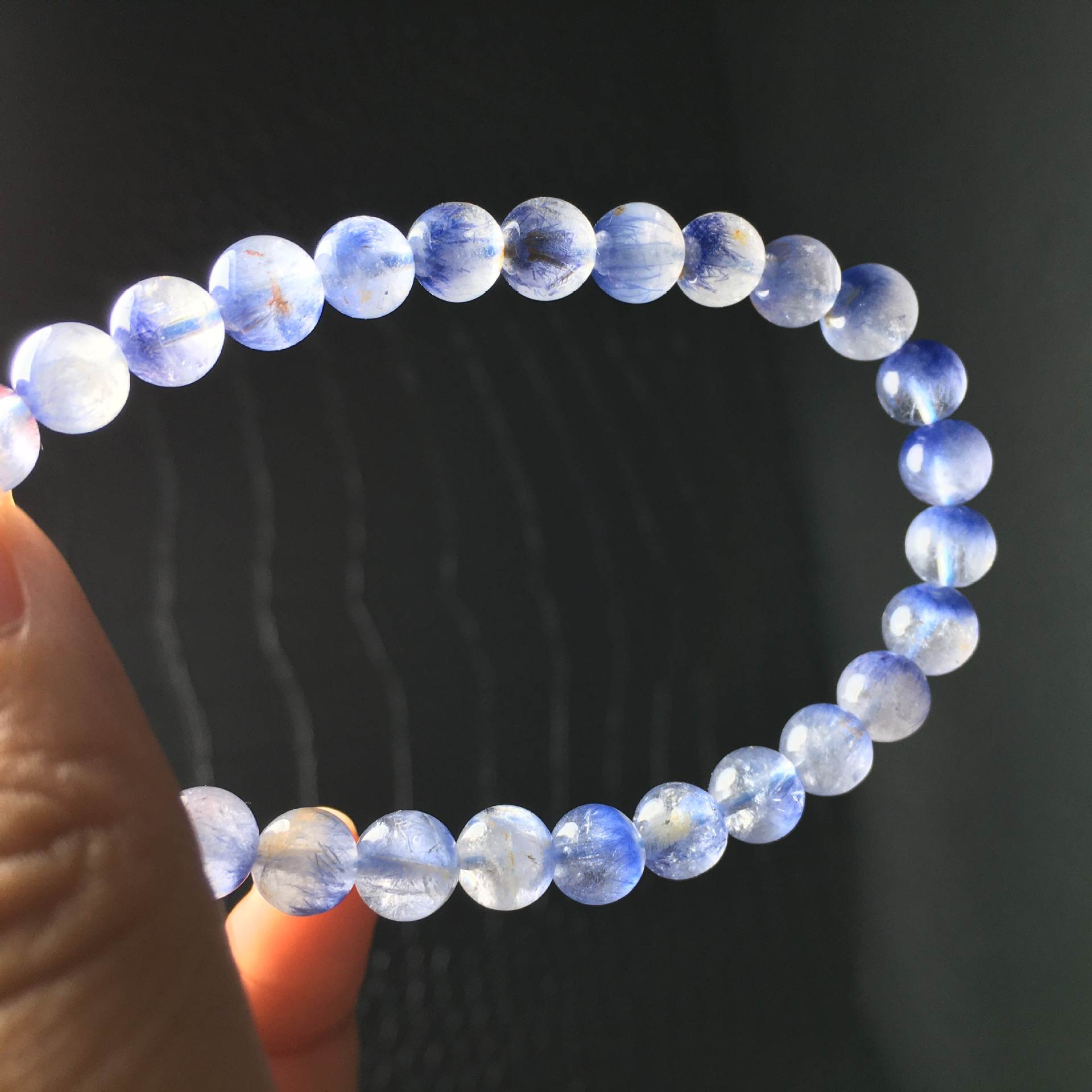 Natural Dumortierite Bracelet 6.9mm