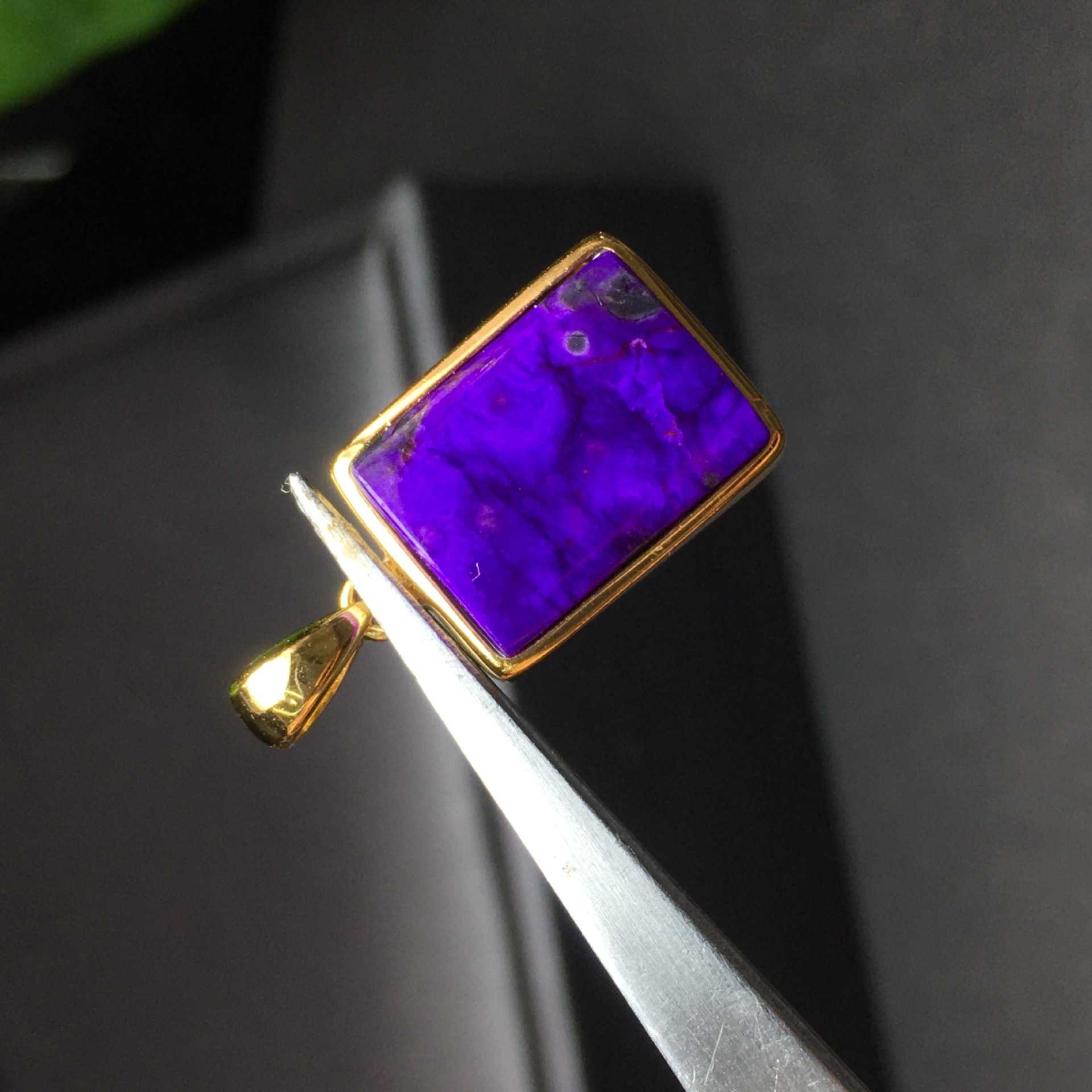 Sugilite Square Pendant S925 Silver