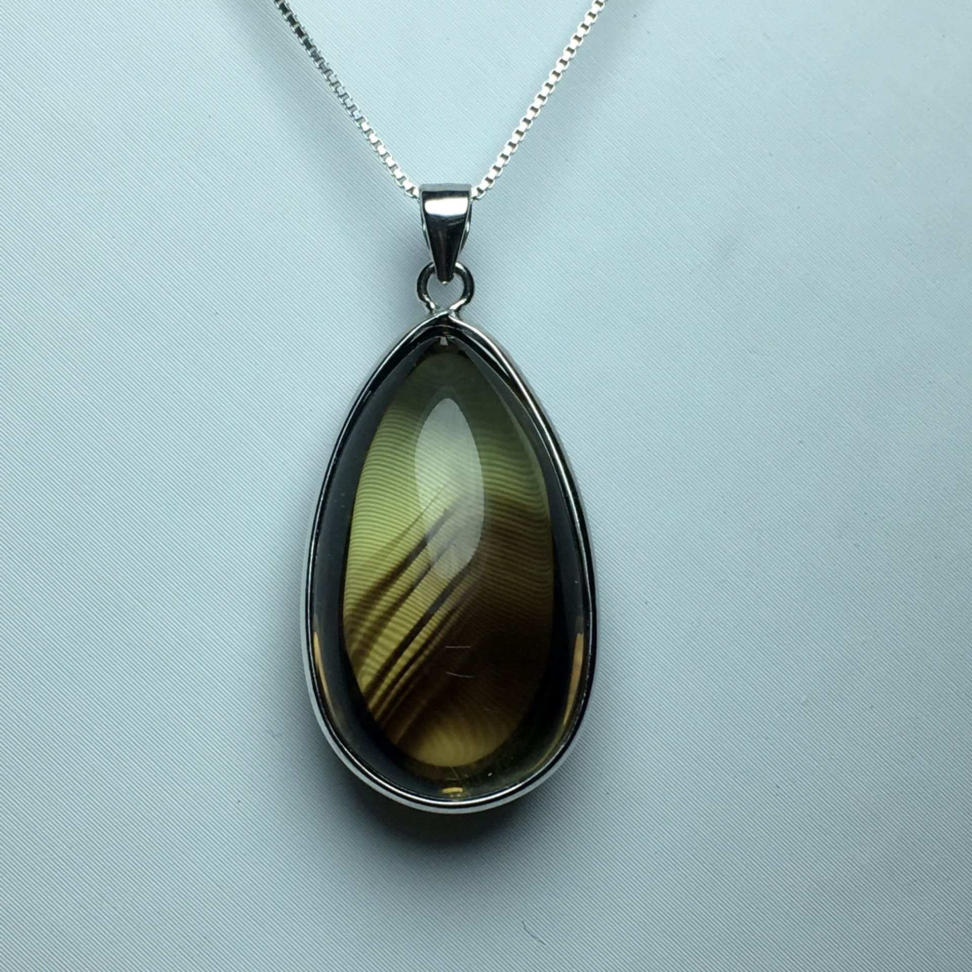 Smoky Quartz Drop-Shaped Pendant