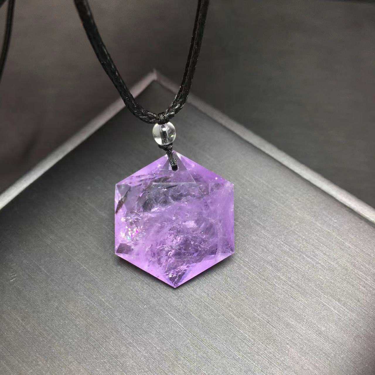 Amethyst Hexagonal Star Pendant