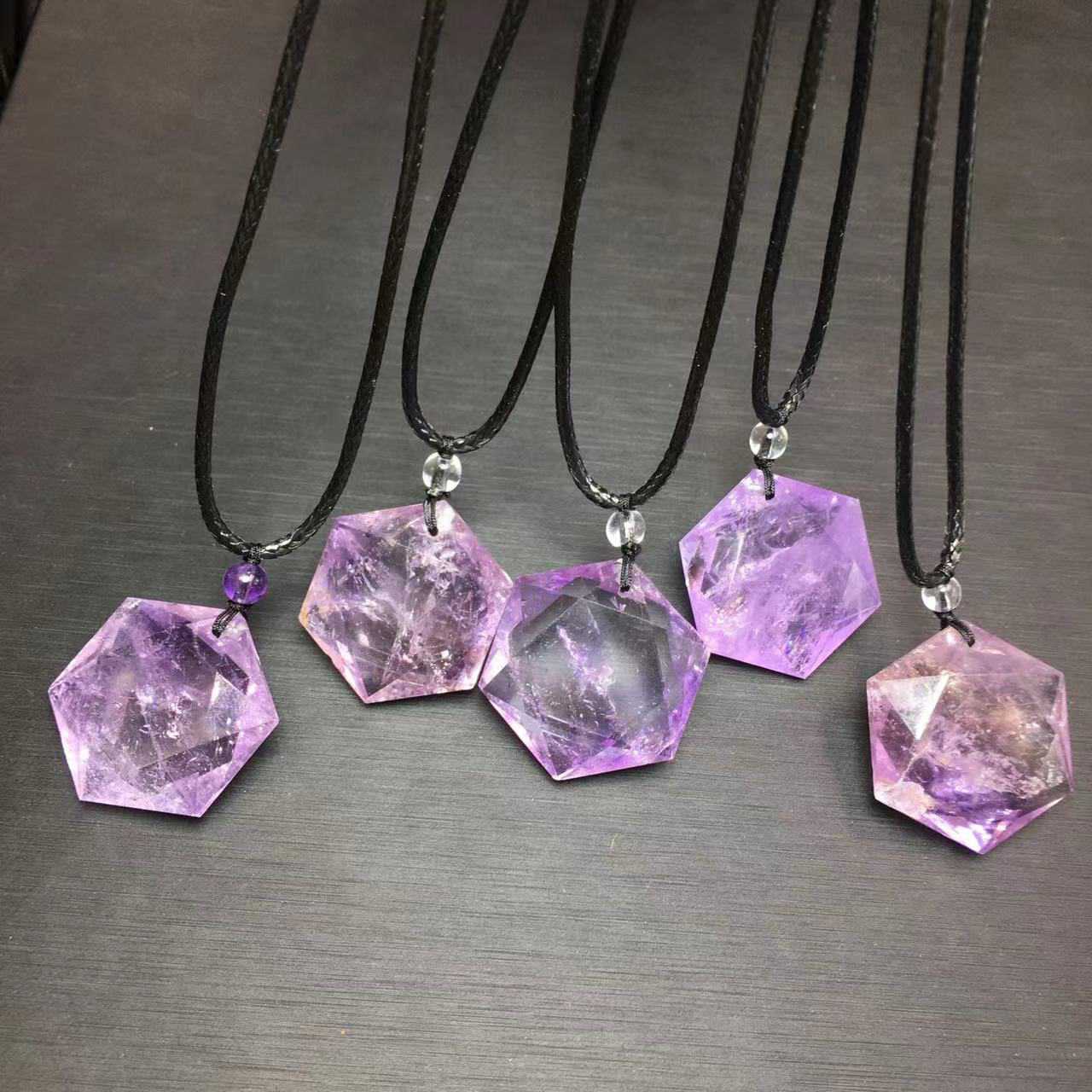 Amethyst Hexagonal Star Pendant