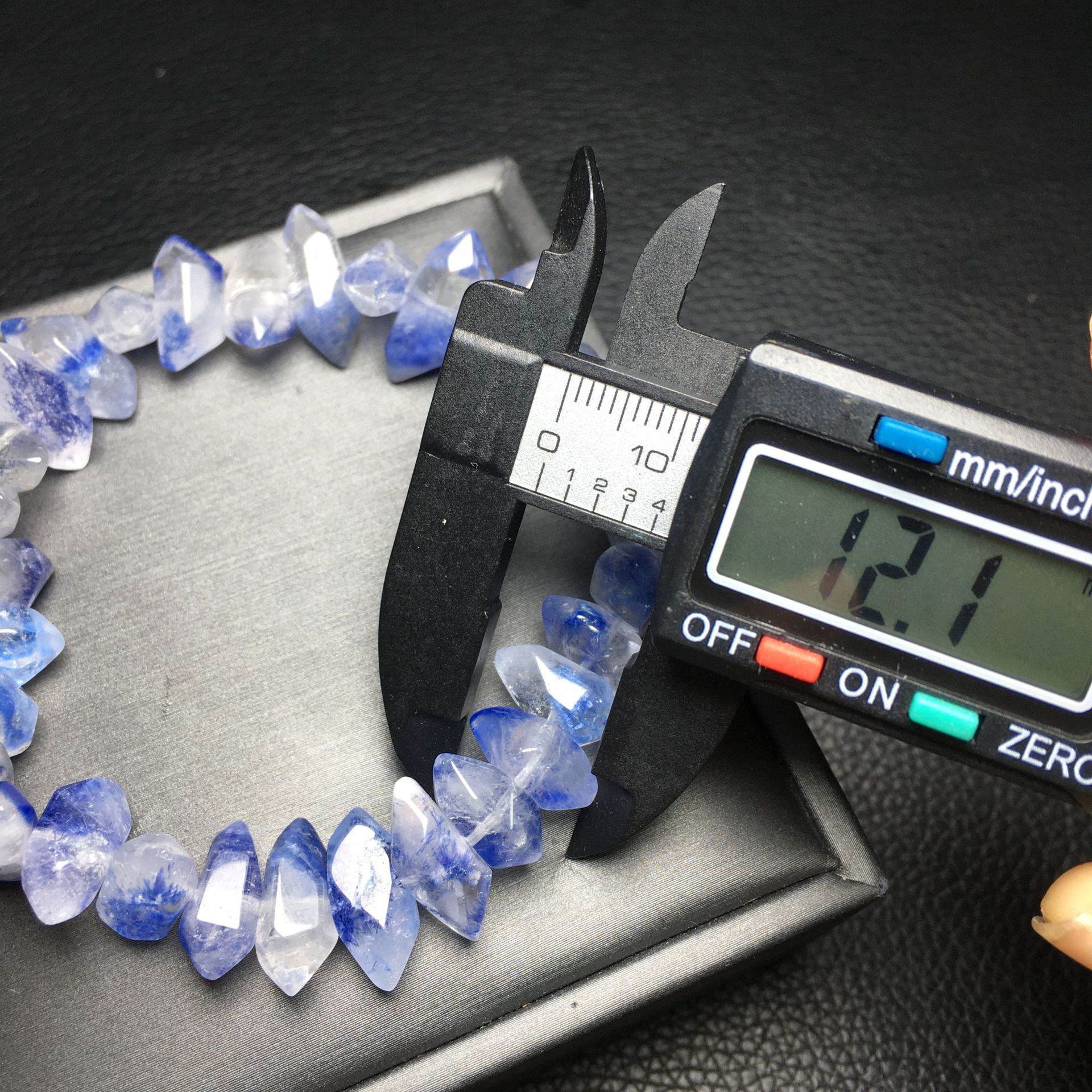 Dumortierite Raw Stone Bracelet 12mm