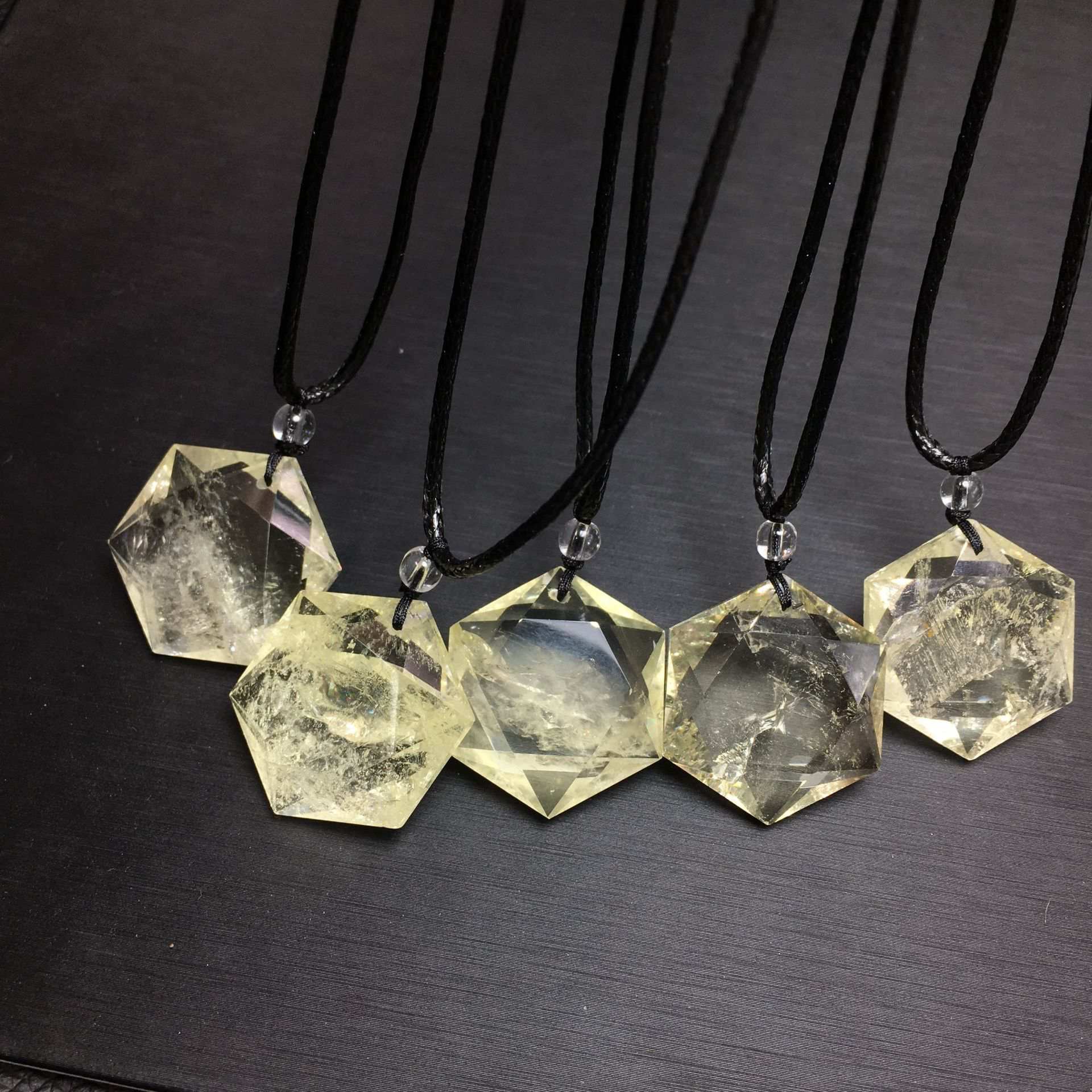 Citrine Hexagram Pendant