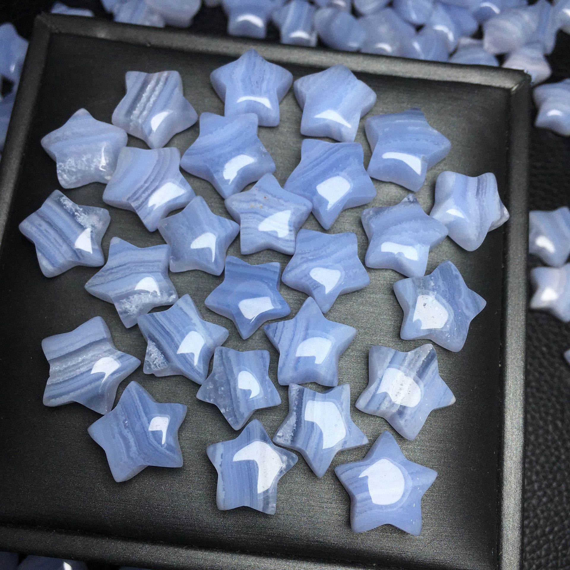 Blue Lace Agate Star-Shaped Crystal Raw Stone Accessories