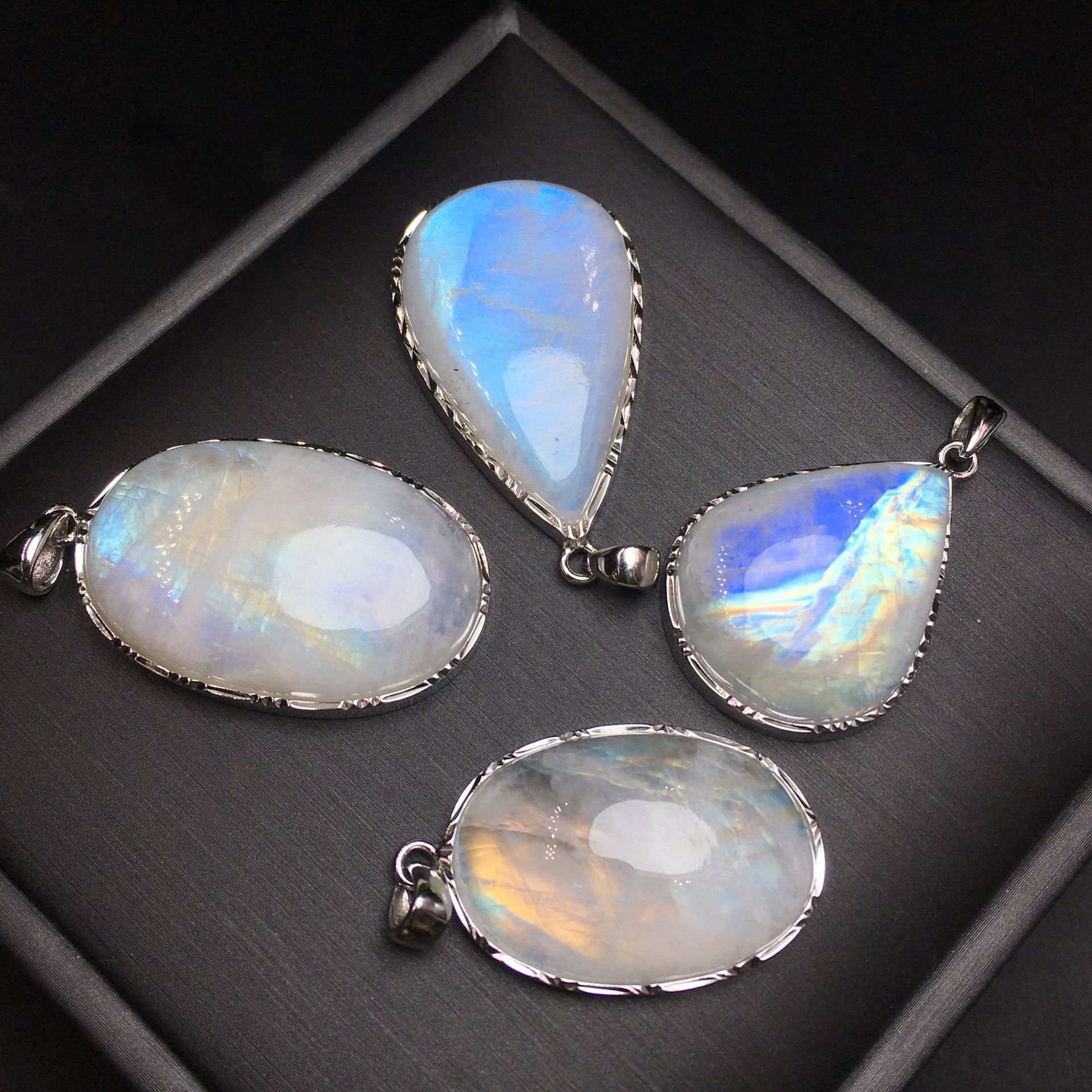 Blue Moonstone Oval Pendant