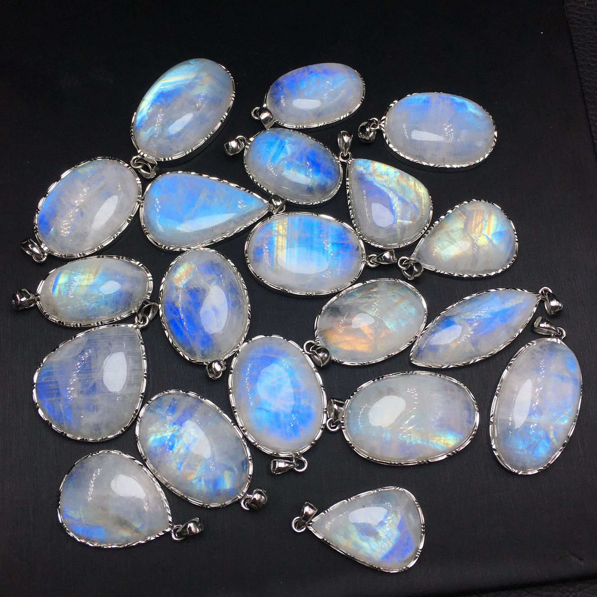 Blue Moonstone Oval Pendant