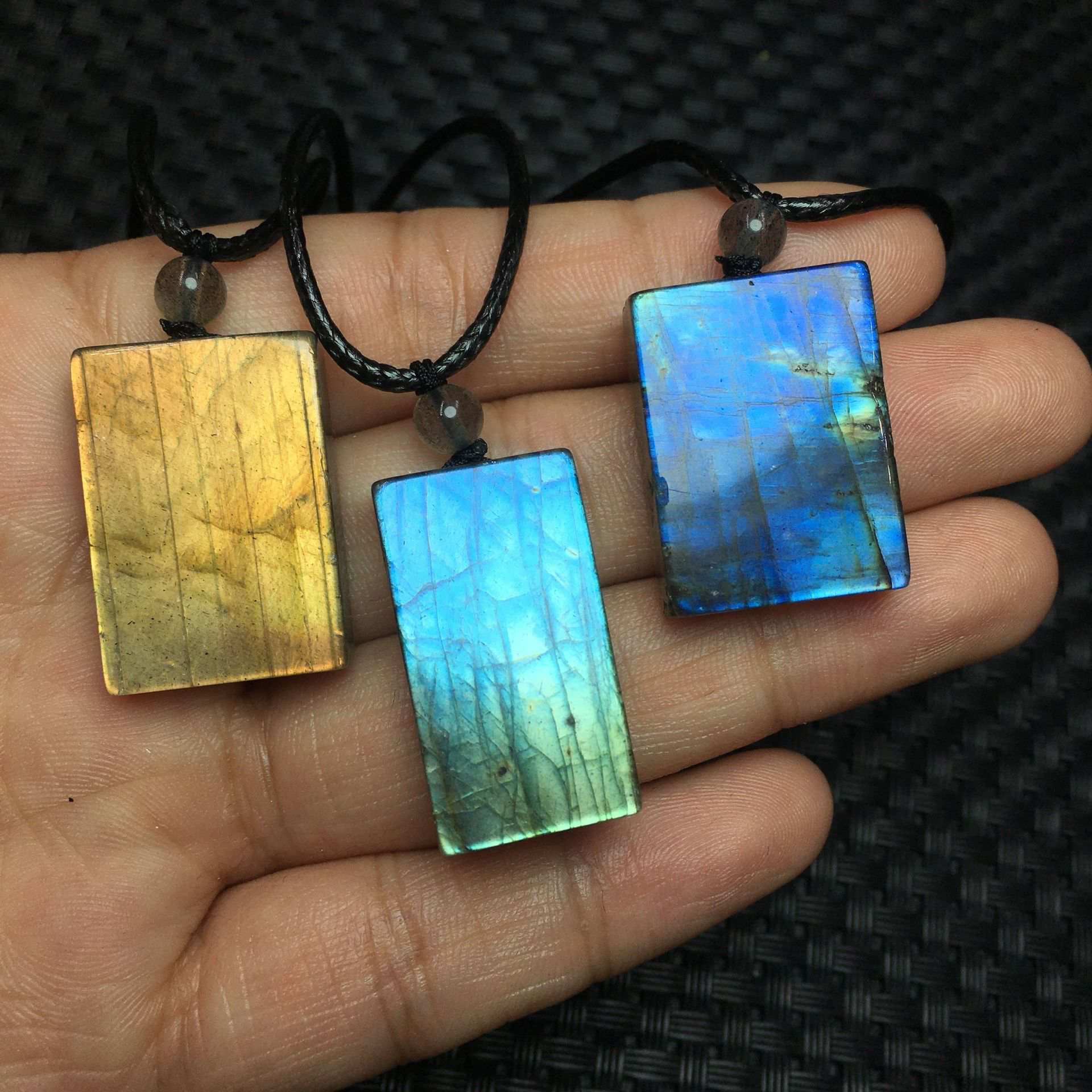 Labradorite Square Pendant