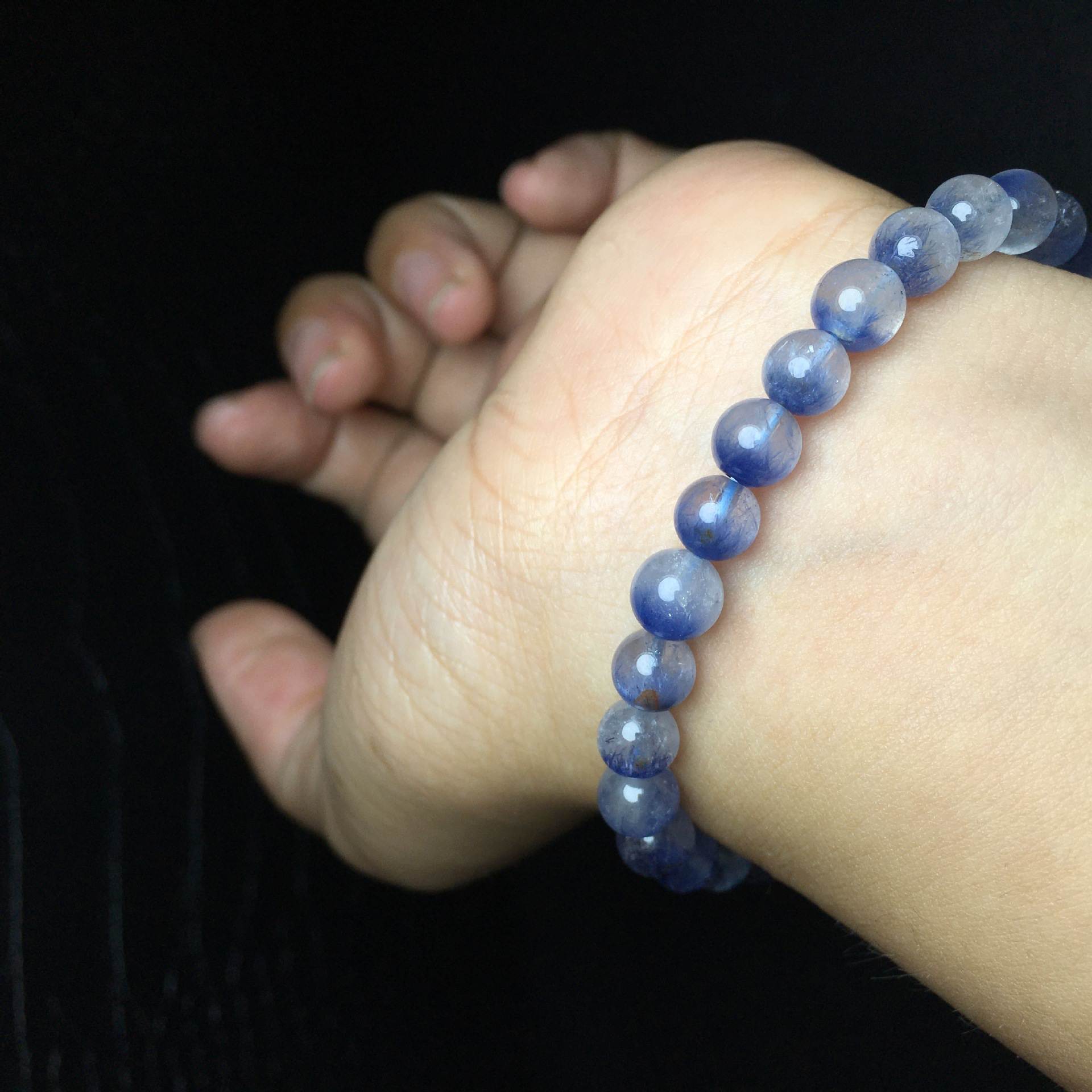 Natural Dumortierite Bracelet 6.9mm