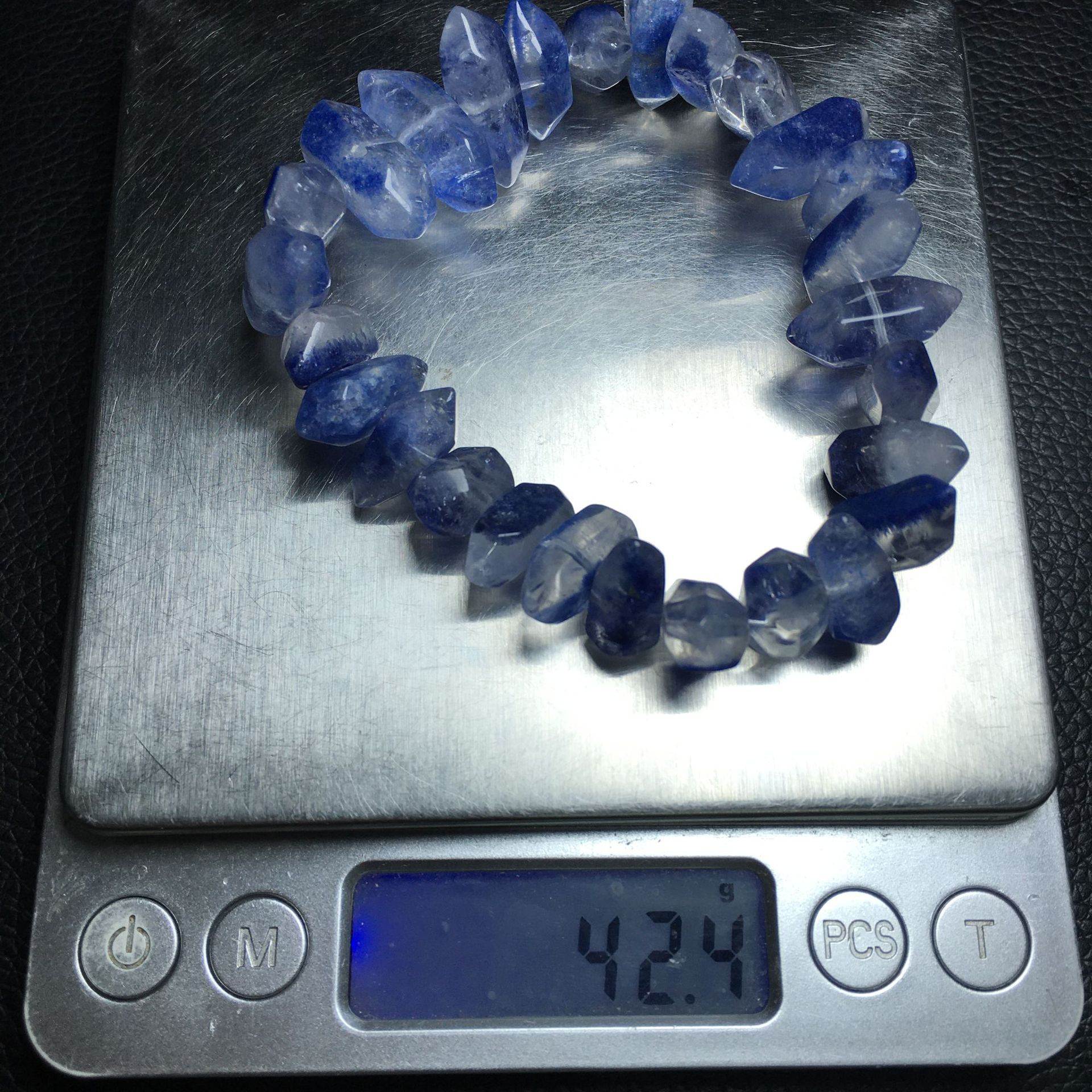 Dumortierite Raw Stone Bracelet 18.7mm