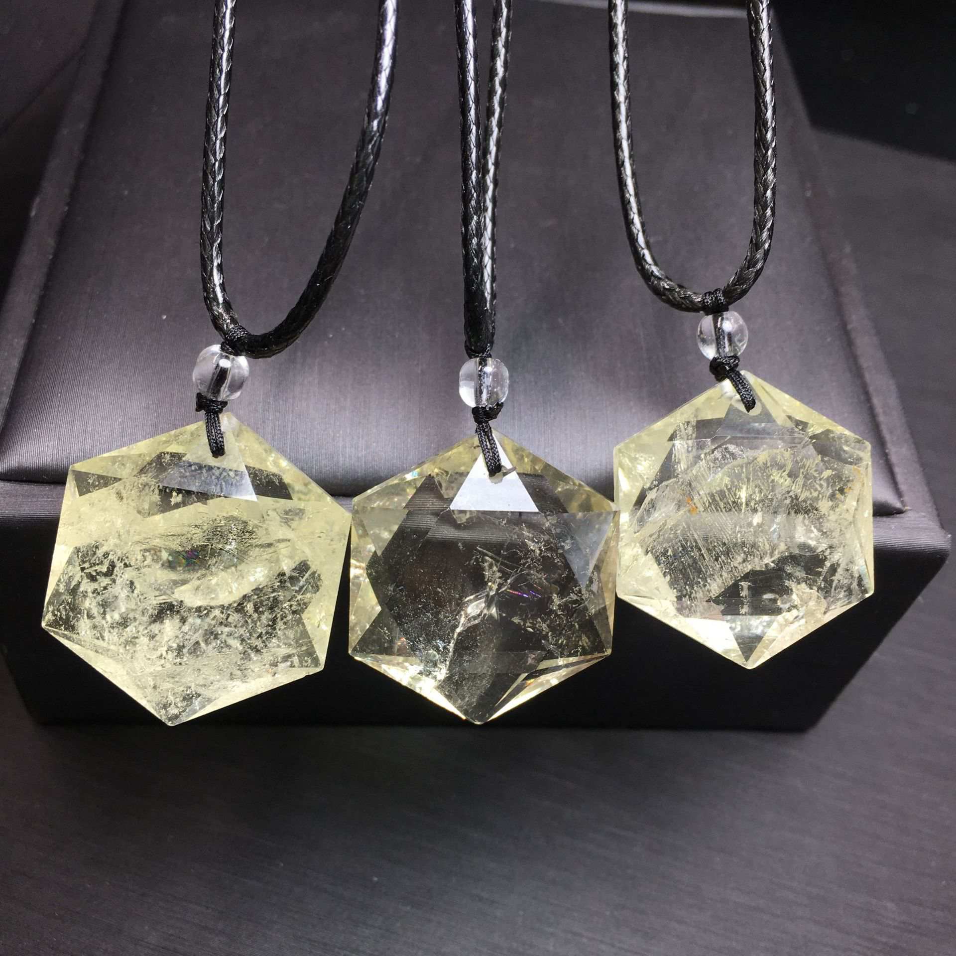 Citrine Hexagram Pendant