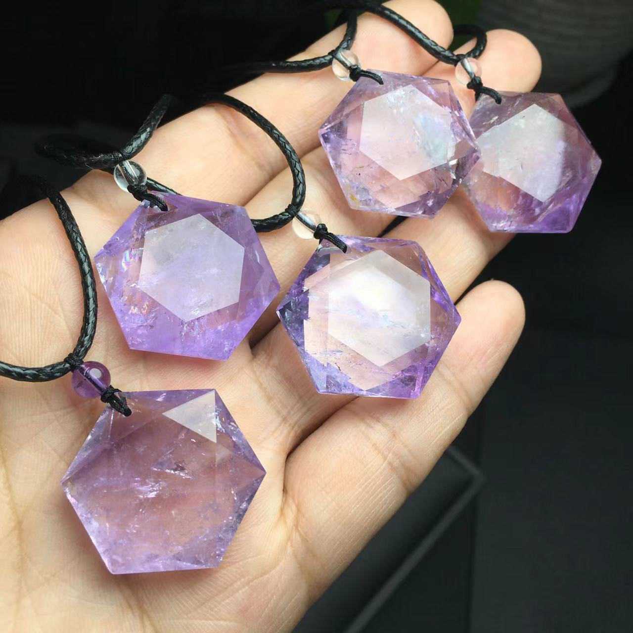 Amethyst Hexagonal Star Pendant