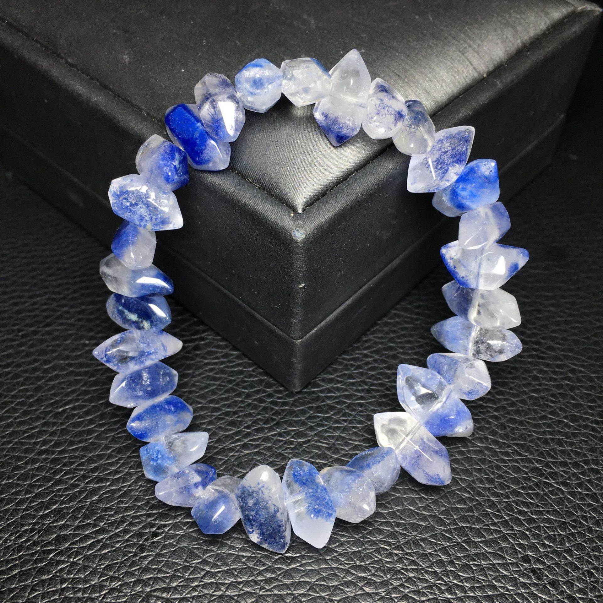 Dumortierite Raw Stone Bracelet 12mm