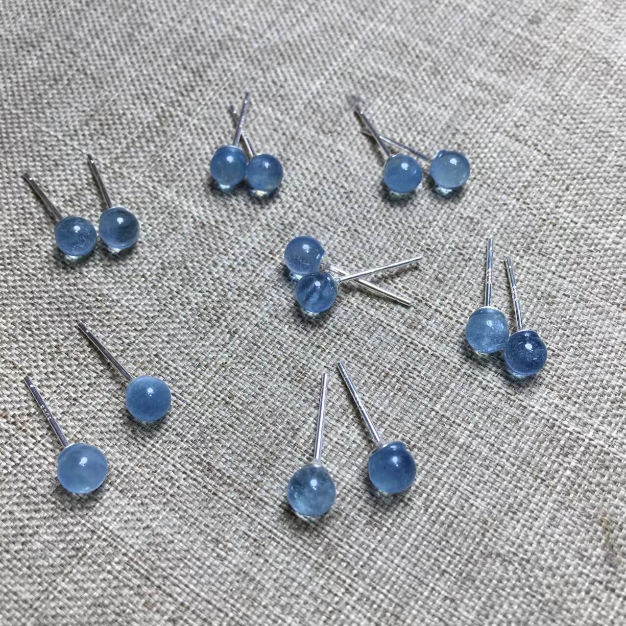 Natural Aquamarine earring