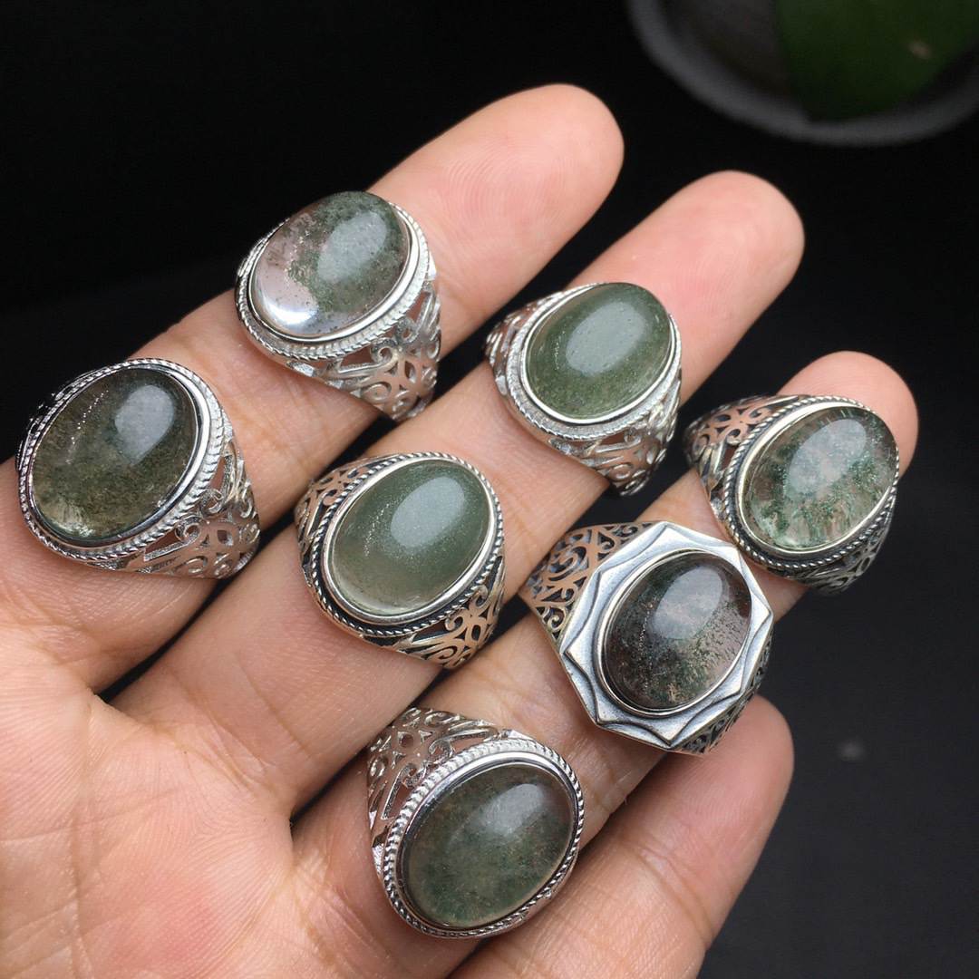 Green Phantom Quartz Ring