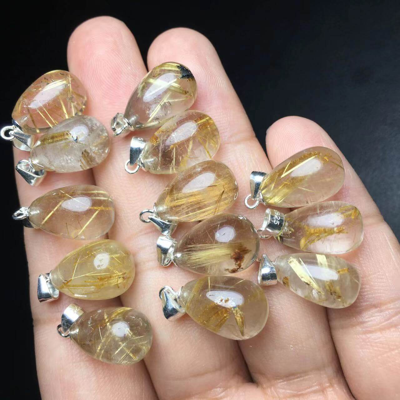 Natural Venus Hair Quartz Pendant