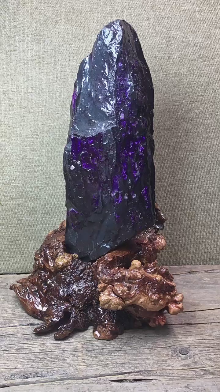 Natural Sugilite Gemstone Raw Stone Ornament