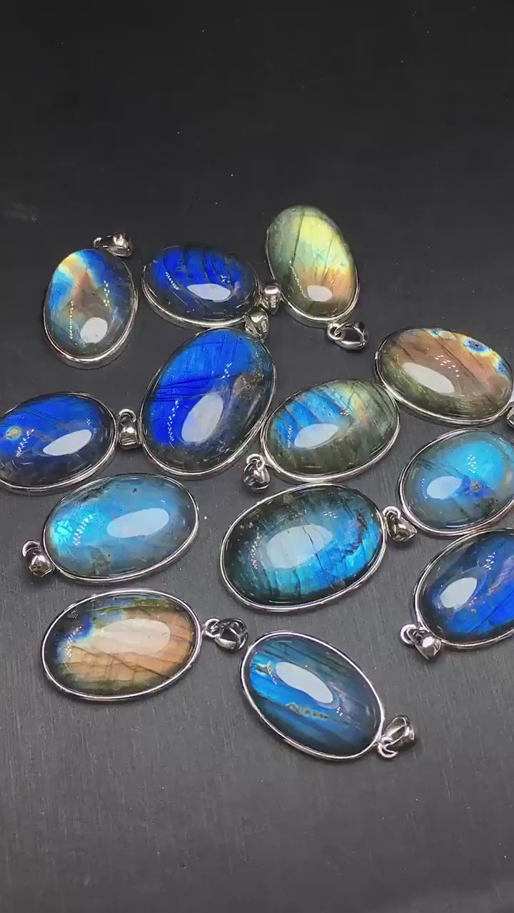 Labradorite Egg Pendant