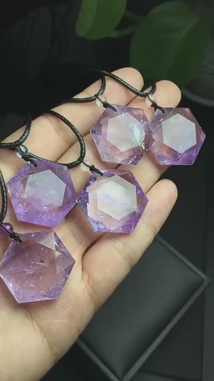 Amethyst Hexagonal Star Pendant